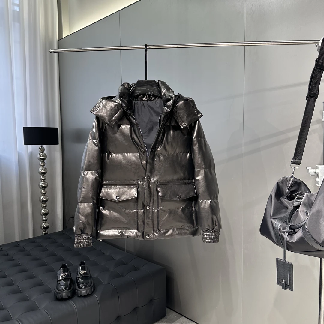反季倒计时！胎牛皮真皮鹅绒服皮衣外套男