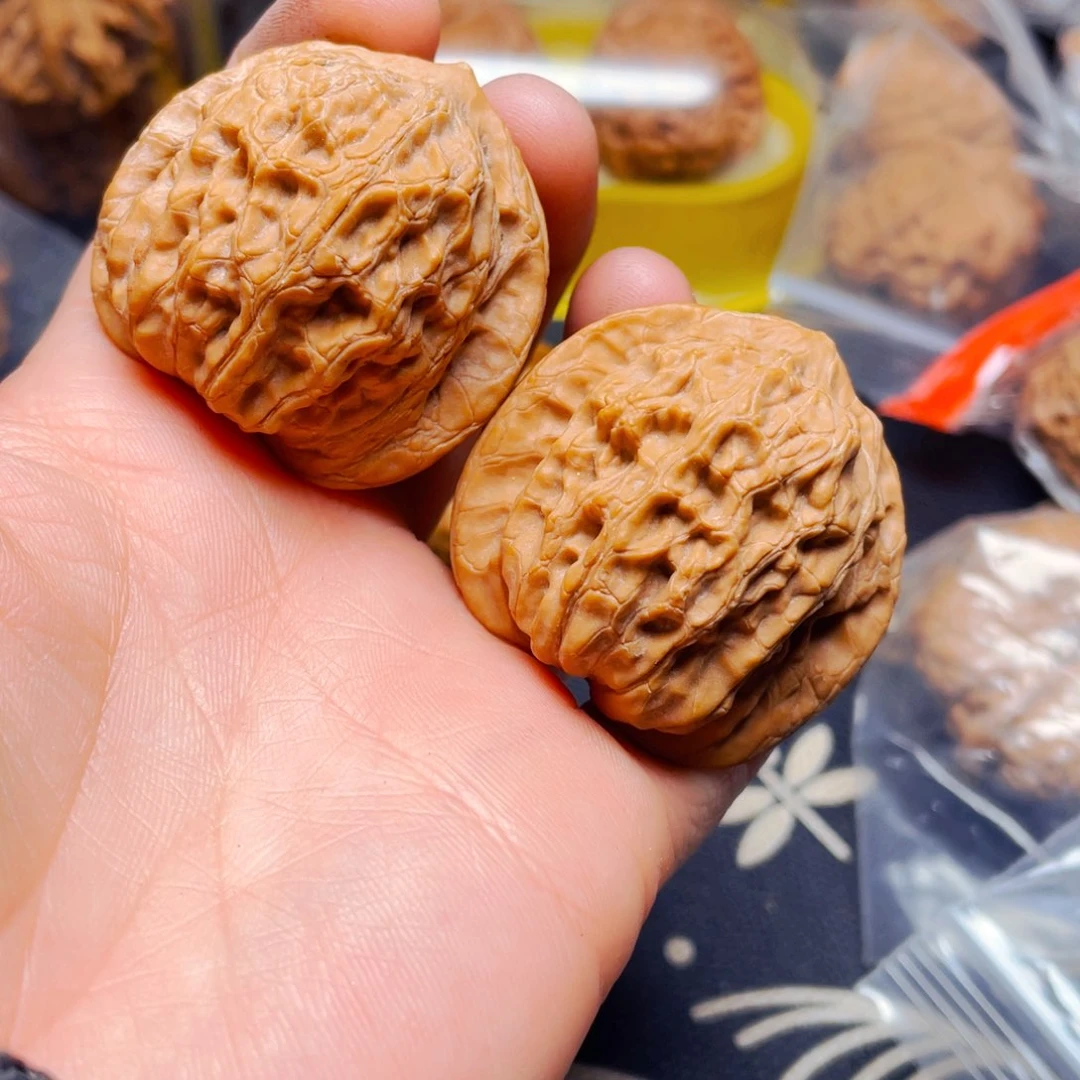 吊坠文玩核桃公子帽一对