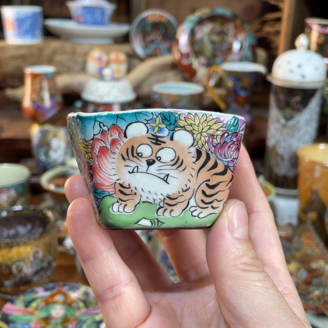 【闪购商品】万花老虎四方杯子