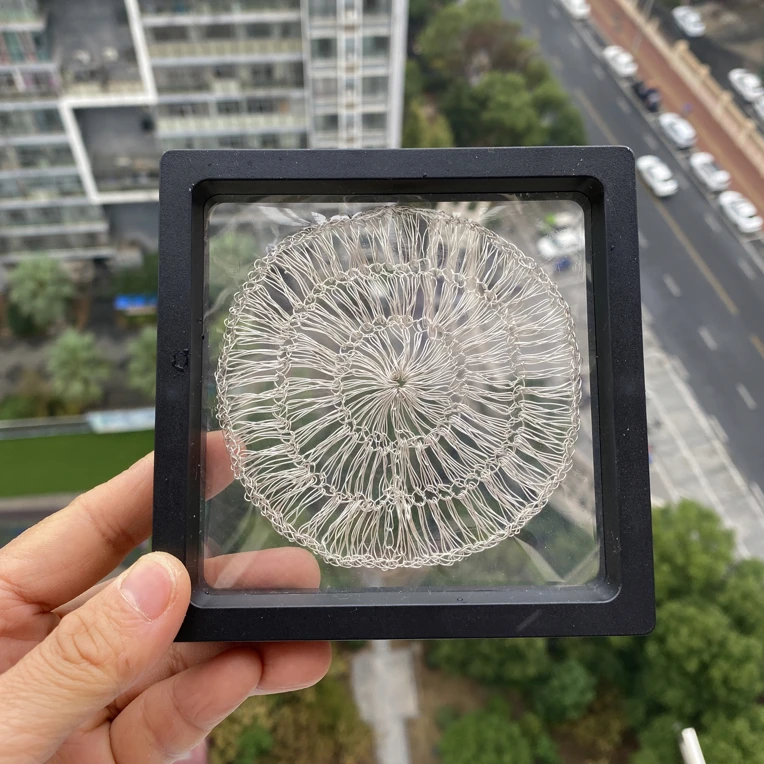 纯手工钩织铜丝杯垫编织杯垫茶垫茶托银壶隔热垫紫砂壶垫承壶垫