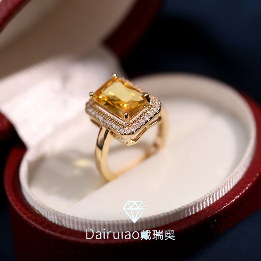 铜合金合成锆石戒指 经典复古法式开口戒3009