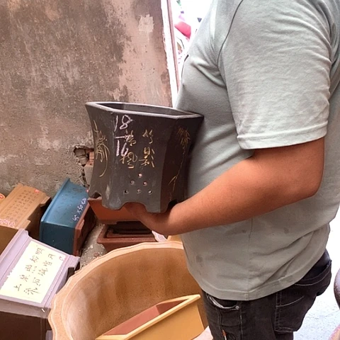 紫砂花盆手工定制