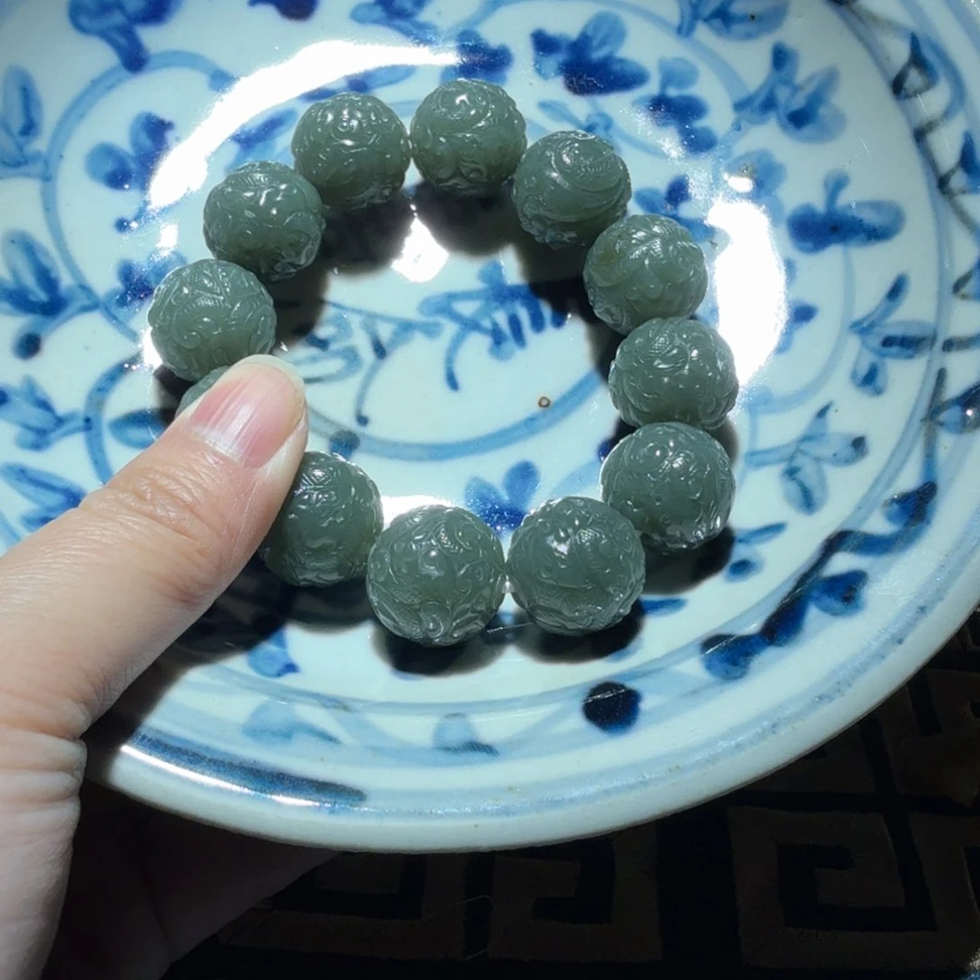 陶瓷艺术手串12粒云*