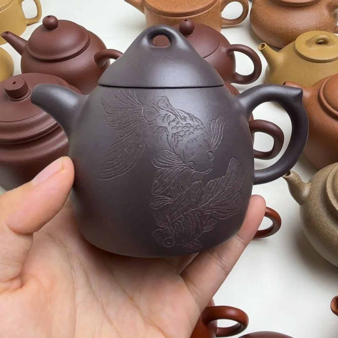 茶壶紫砂紫泥侵权220cc微瑕