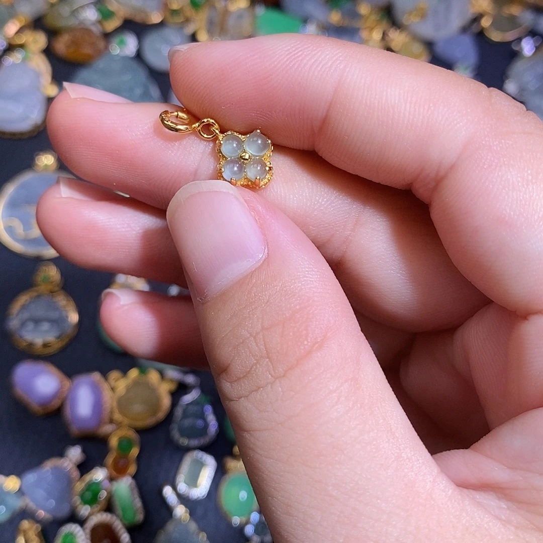 翡翠银S925镶嵌颈饰