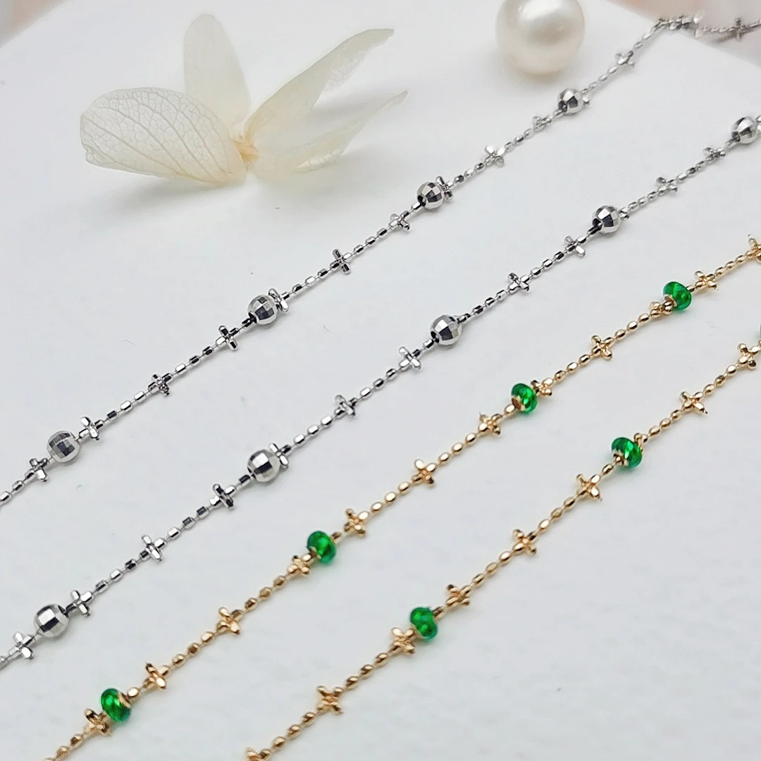 18K金项链仙女链2时尚简约 小众多样性发货发其一