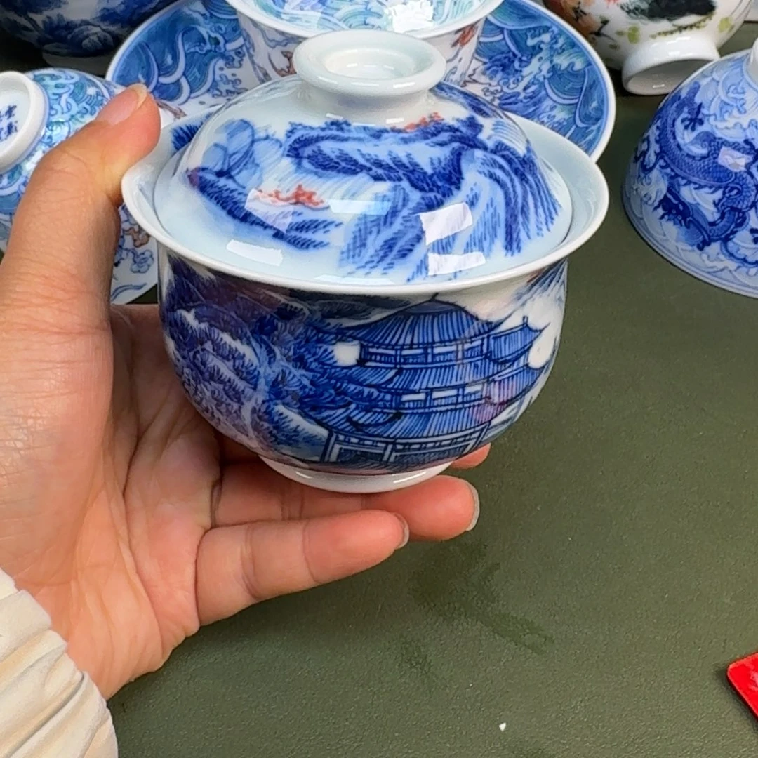陶景德镇纯手绘茶具圆圆260
