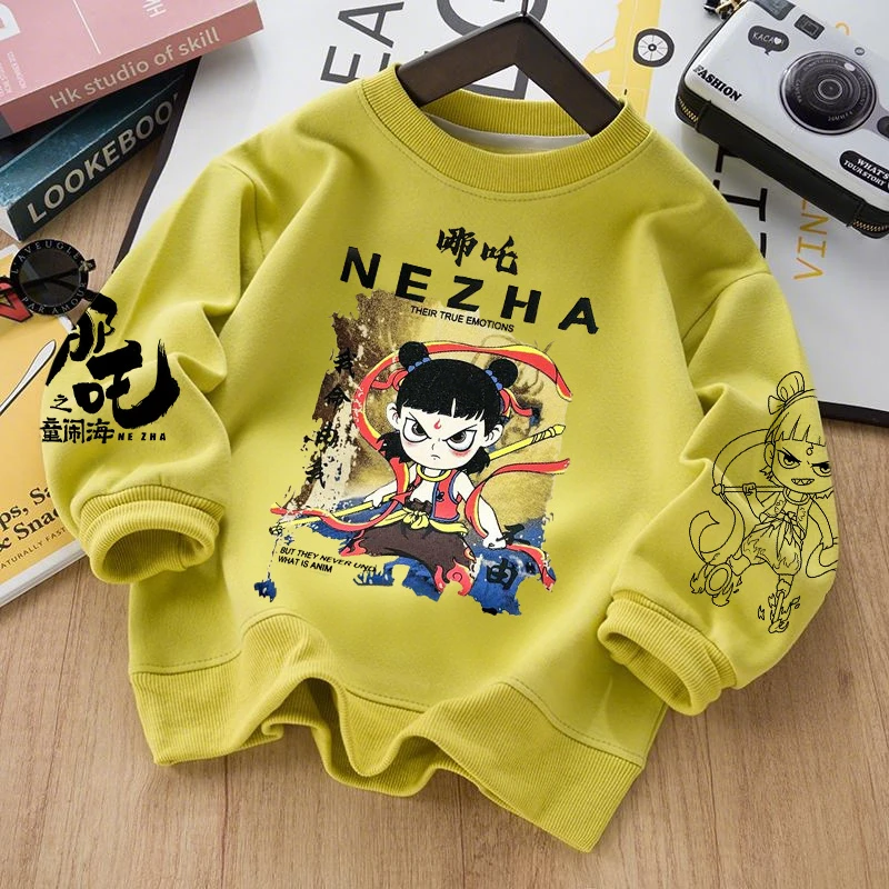 哪吒儿童服装魔童闹海卫衣国潮动漫男童2025春秋新款休闲帅气童装