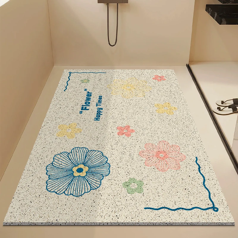 浴室满铺丝圈地垫镂空防滑脚垫淋浴房卫生间洗澡隔水垫防水可裁剪