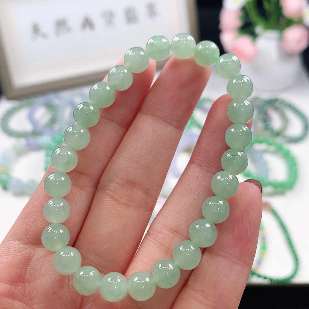 翡翠未镶嵌手链7.2mm