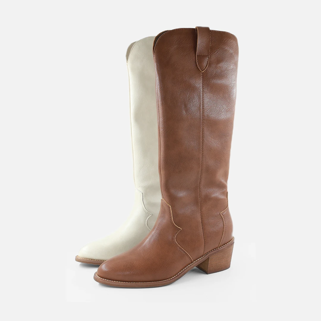 A1杜米亚新款百搭通勤工装时尚长靴D85199-10