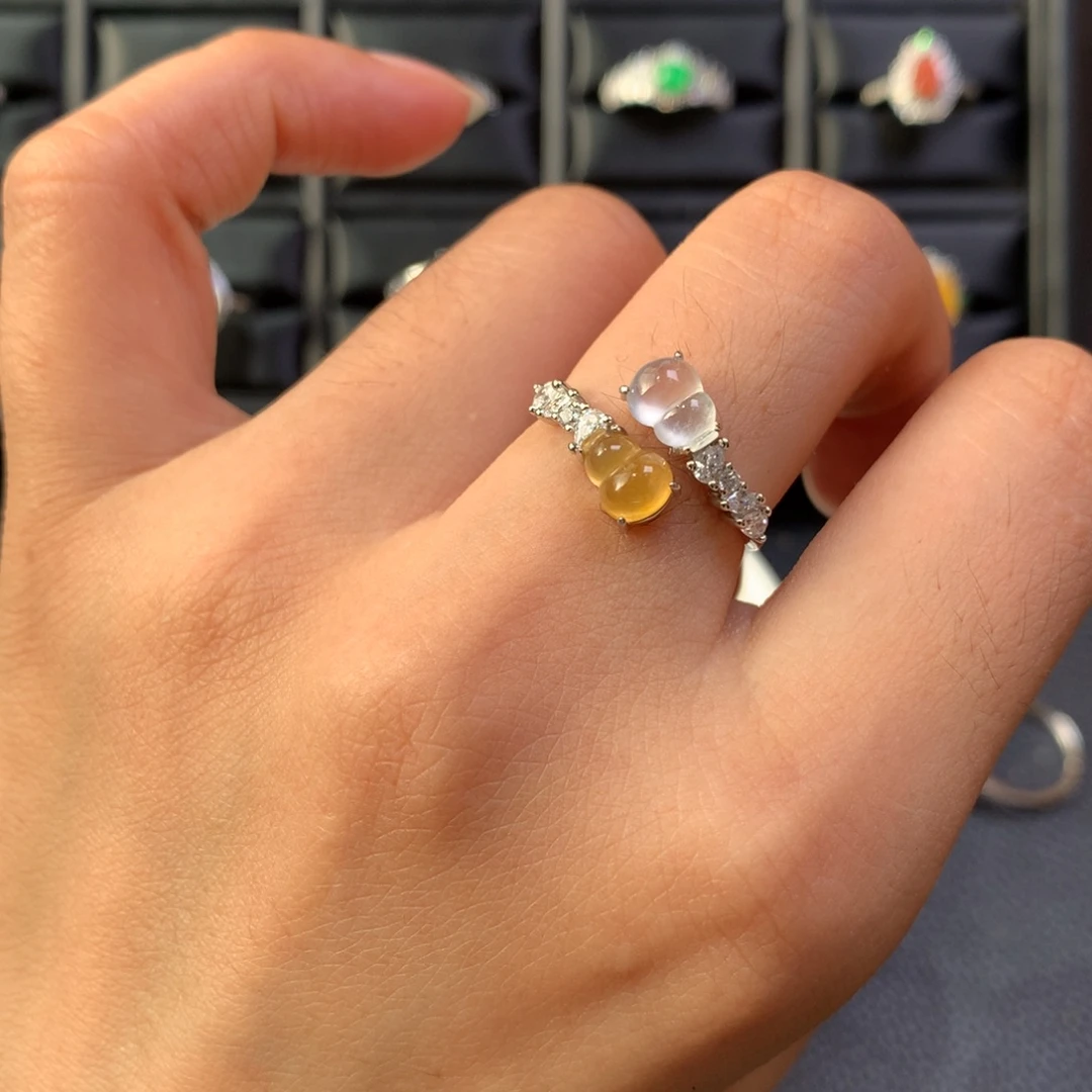 翡翠银S925镶嵌戒指