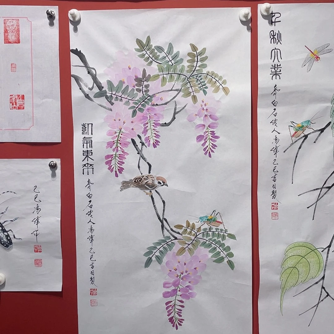 平***凡国画冯伟老师手绘国画作品音浩