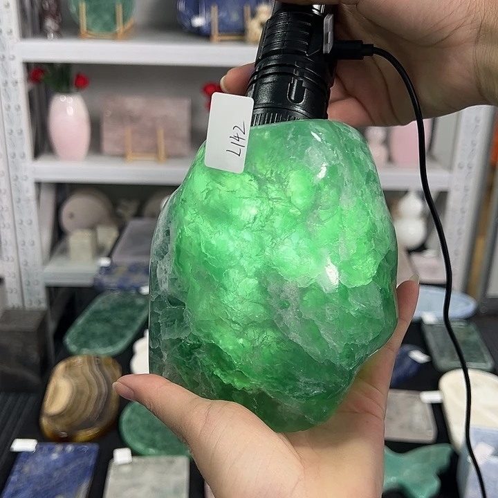 石材大理石绿莹烛台/花瓶/摆件142