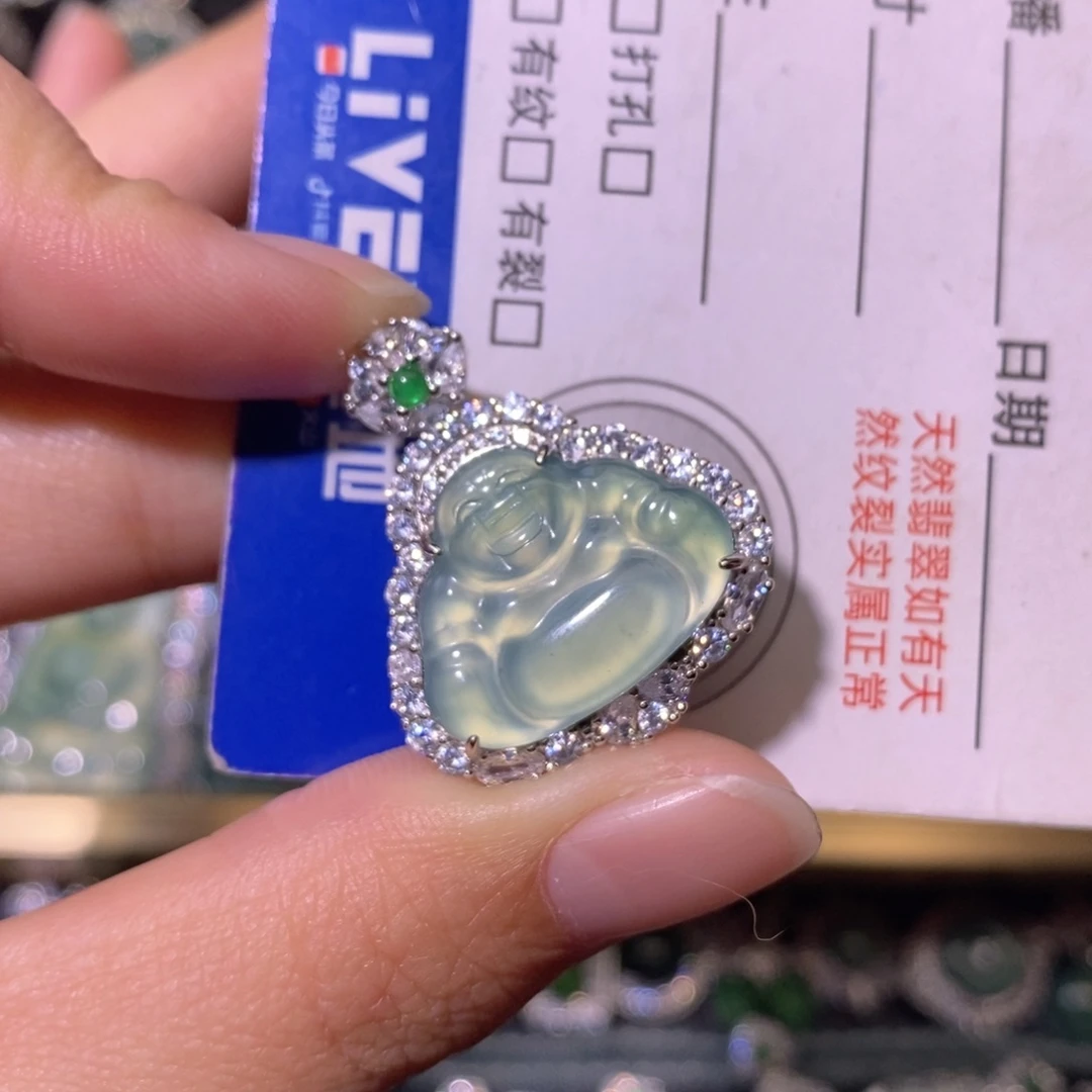 翡翠未镶嵌颈饰天然