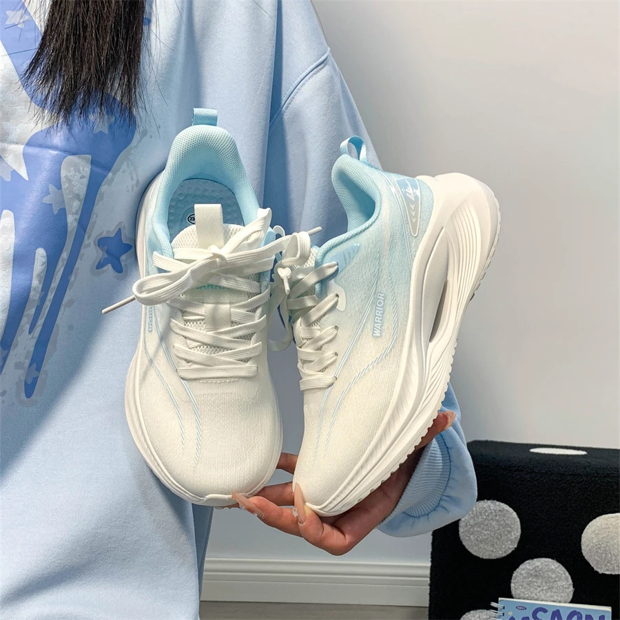 回力运动鞋女款2025夏季新款厚底增高百搭小白鞋网面透气减震女鞋