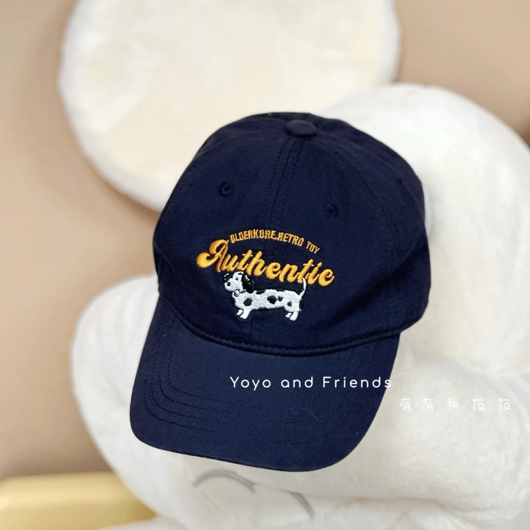 有有家·儿童高品质春夏款韩系ins风超可爱小狗刺绣百搭遮阳鸭舌帽