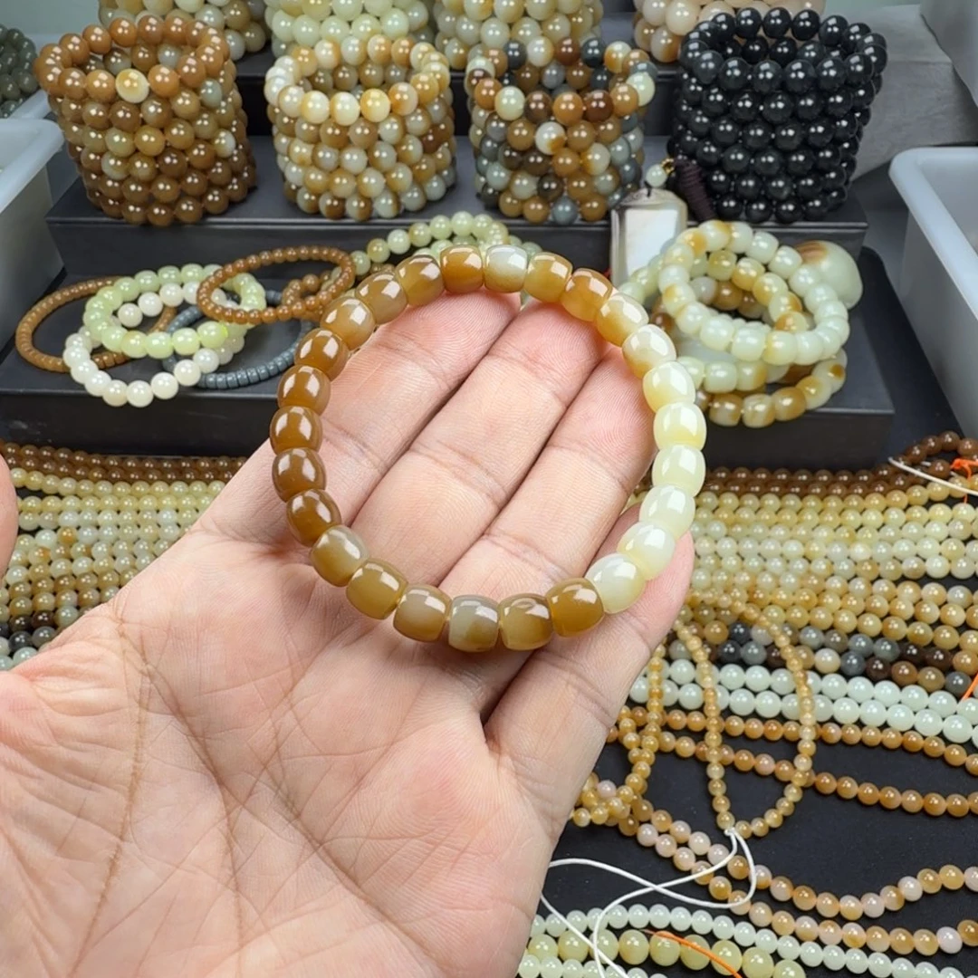 竹***好和田玉未镶嵌手链