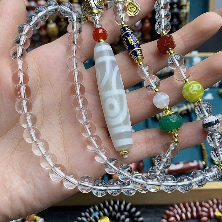 玛瑙/玉髓合金颈饰