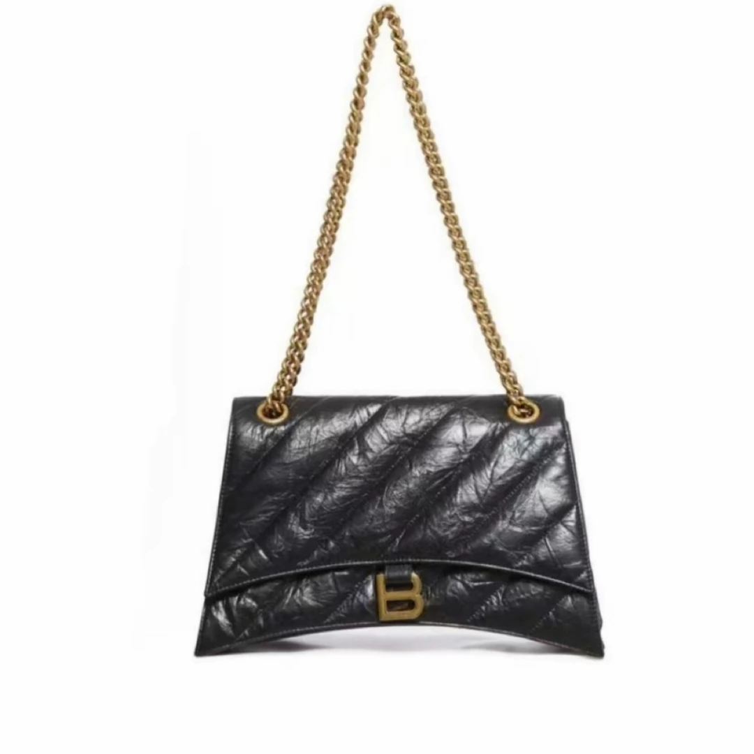 未使用 Balenciaga/巴黎世家 Crush黑金油蜡皮牛中号（25年8月票）