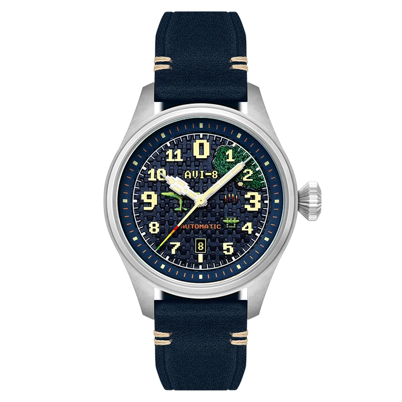 AVI-8英国AVI8Capcom开普空限量联名机械3D像素表盘男士手表4126