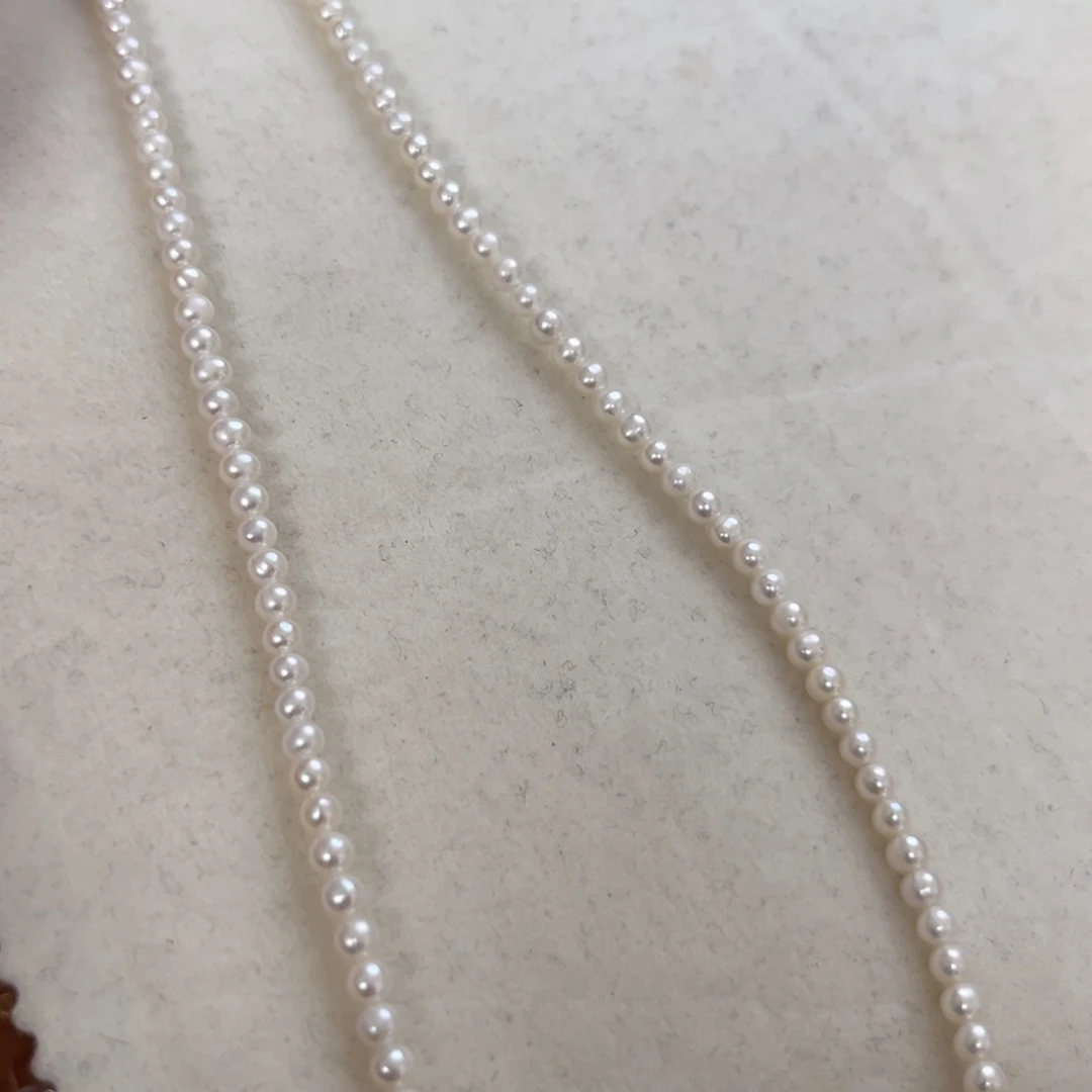 淡水珍珠银S925镶嵌颈饰小米珠