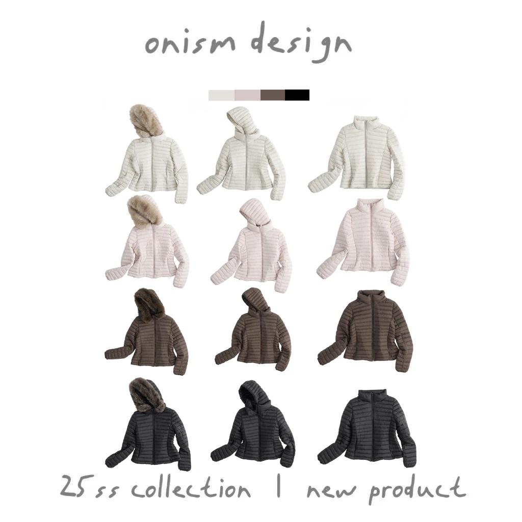 “排骨腰精”骨感暖宝95白鸭绒可拆卸连帽正肩收腰羽绒服短款外套