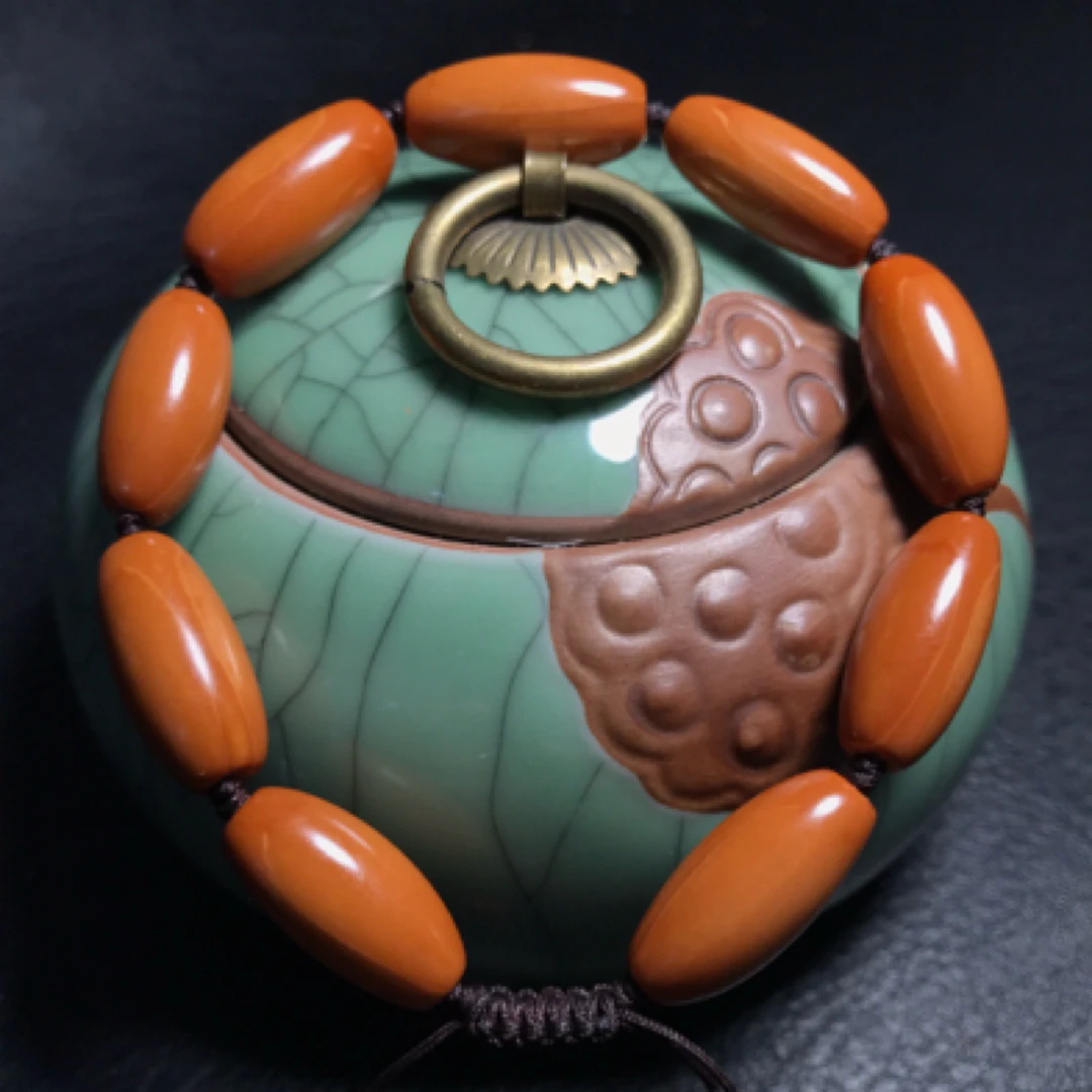 橄榄核纯手工打磨小籽素珠桶珠手串脖挂吊坠绳尺寸0.95*1.8cm文玩