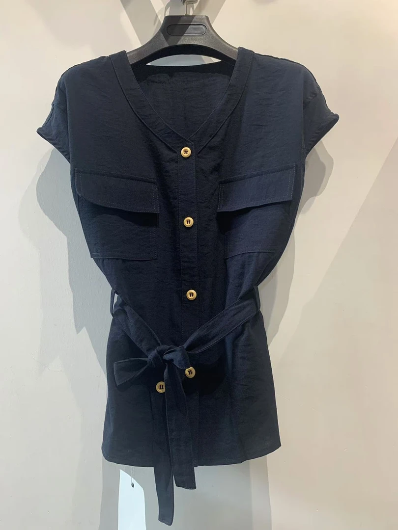 时尚修身腰带款上衣89