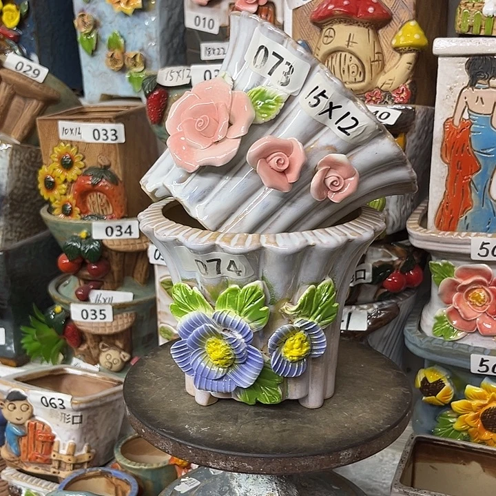 粗陶材质多肉花盆