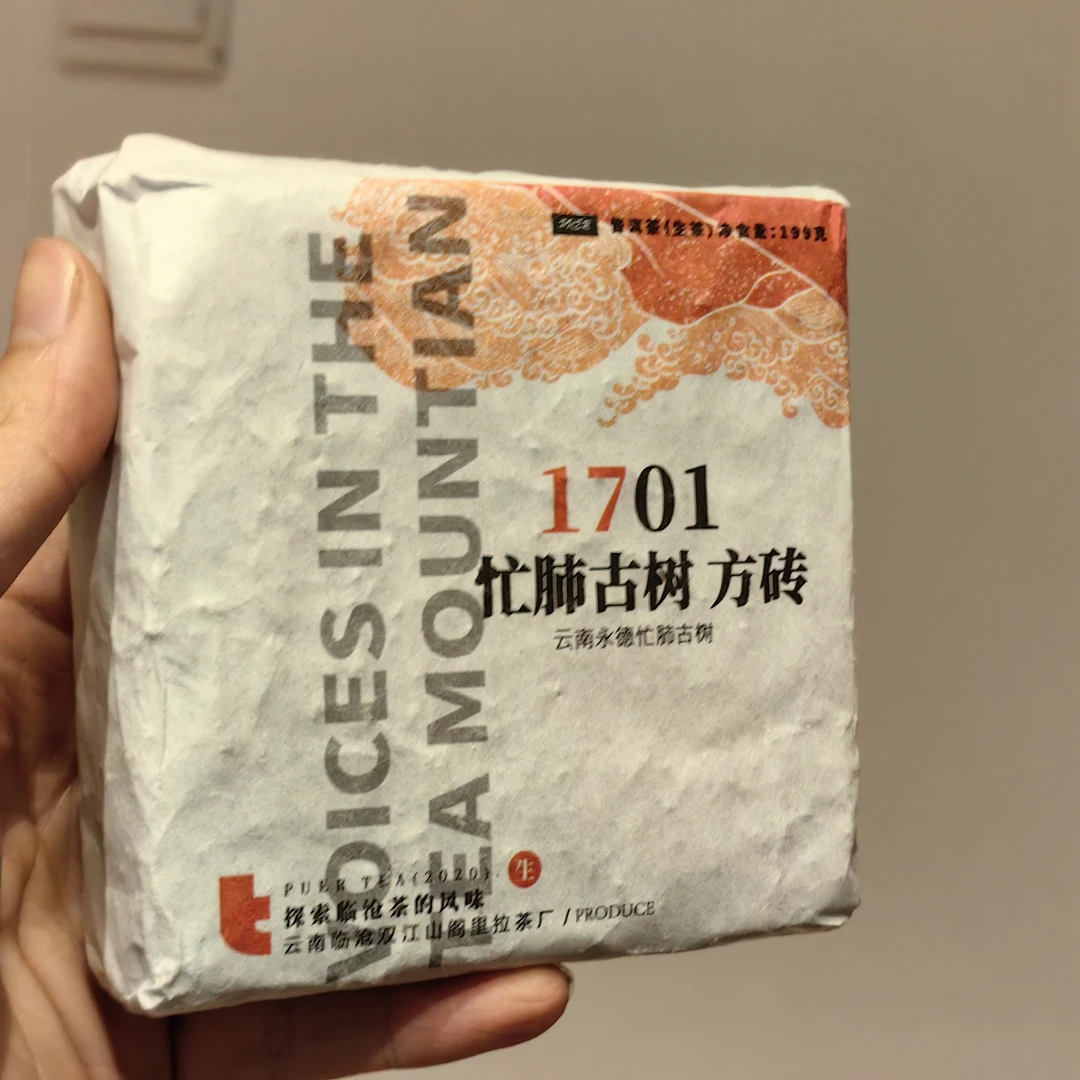 【忙肺古树头春1701】山音造茶 普洱茶生茶199g砖