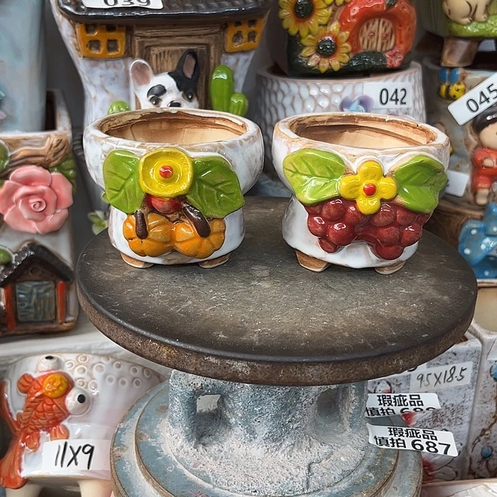 粗陶材质多肉花盆