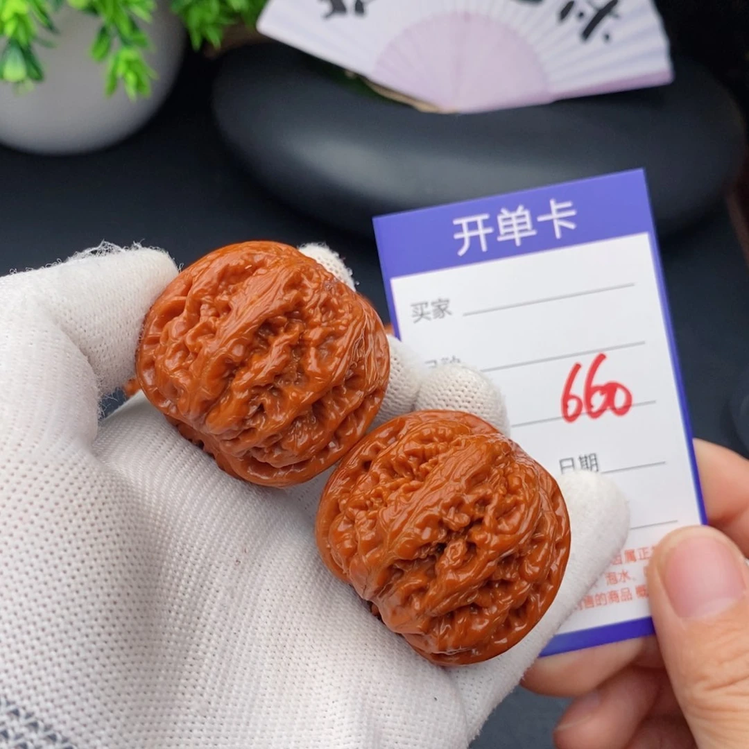 文玩核桃把件39粗筋660