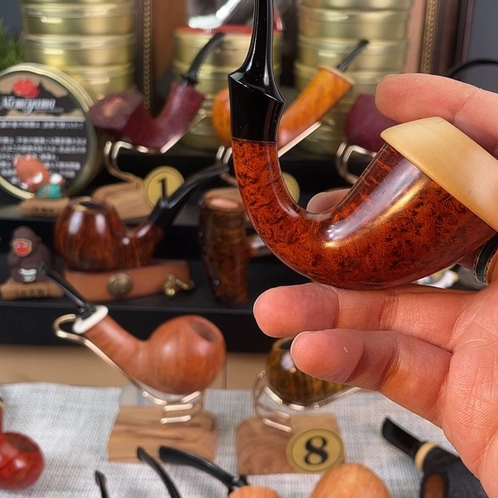 石楠木手工烟斗直播间