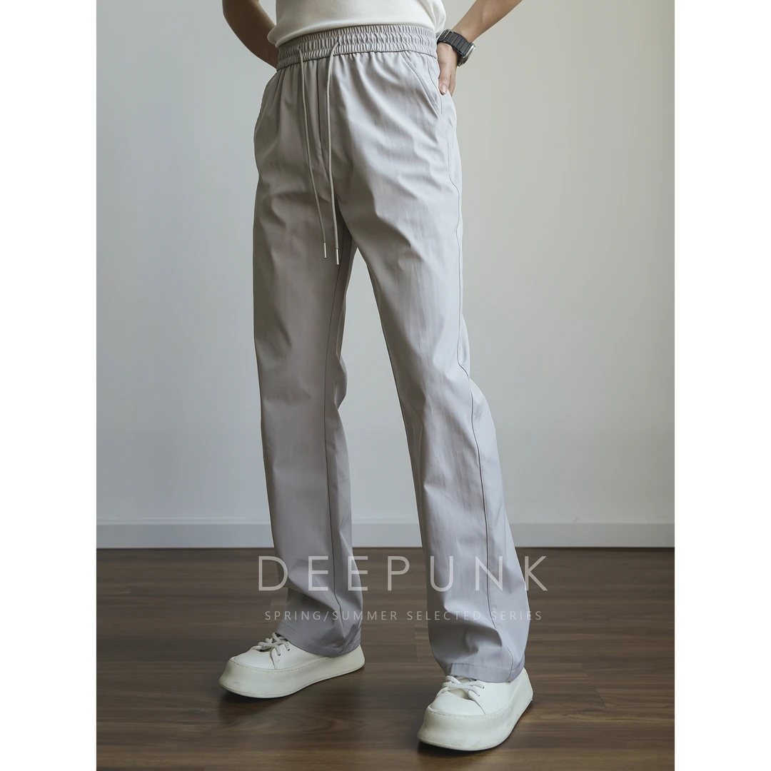 DEEPUNK 极简cleanfit直筒微喇休闲长裤美式高街百搭冲锋裤男5805