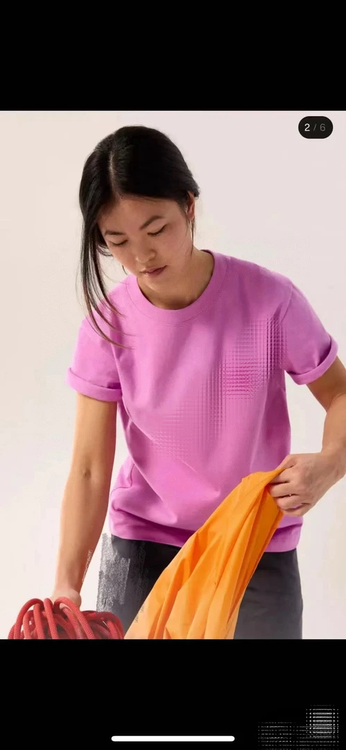 玫红色BD夏季新款透气柔软圆领短袖T恤女款