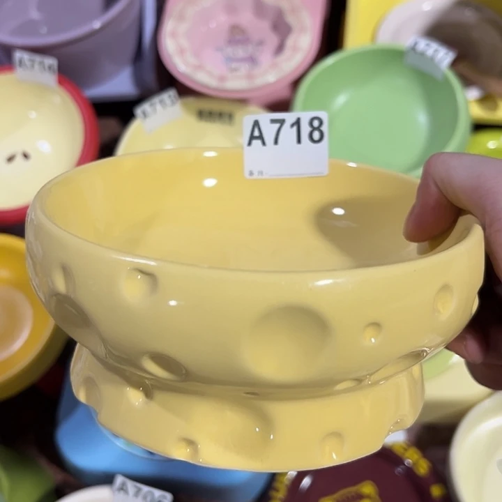 奶酪大口径高脚陶瓷