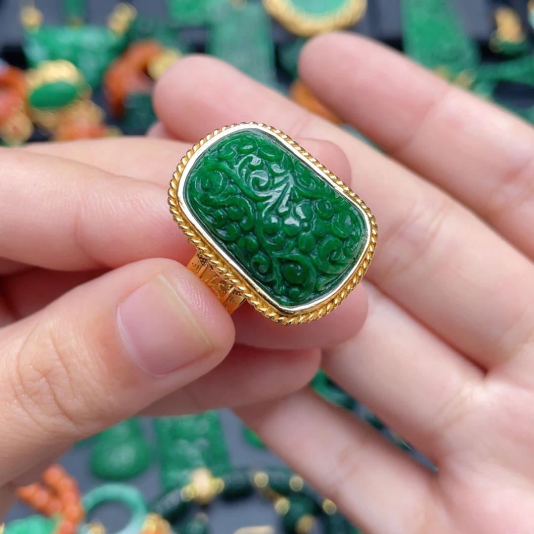 翡翠银S925镶嵌颈饰