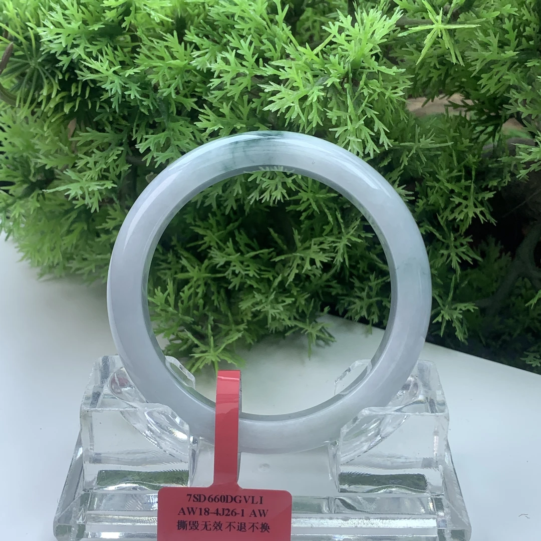 【刘思懿】天然缅甸A货翡翠手镯-O-8