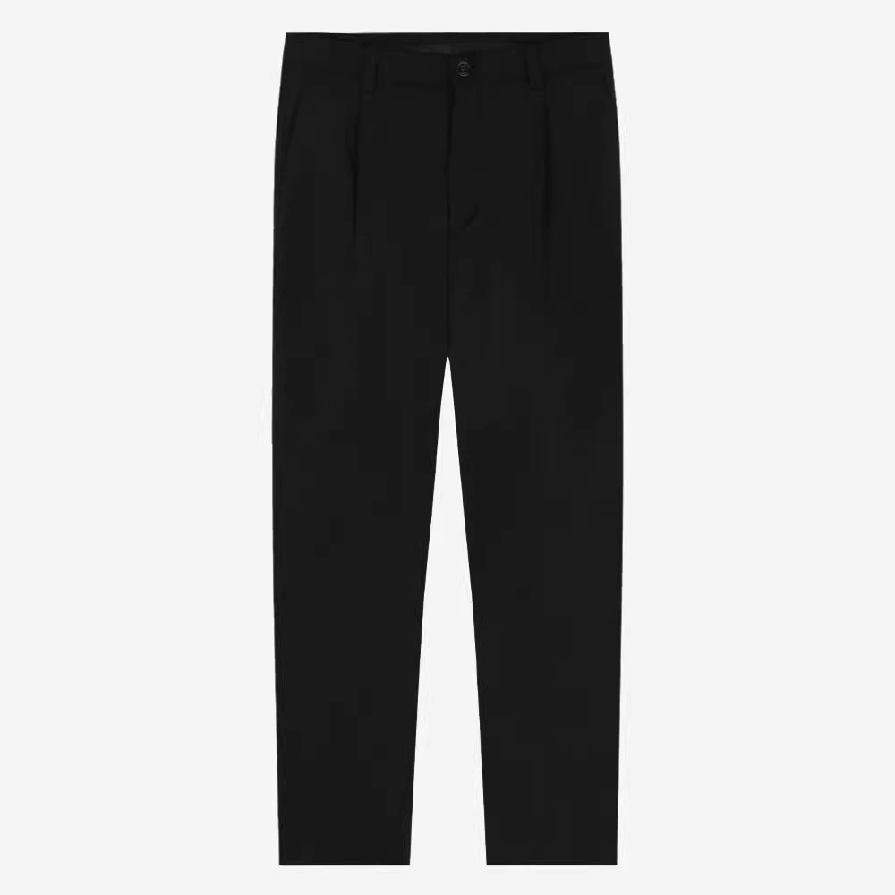 BURBERRY博柏利绵羊毛拉链男士小直筒休闲西裤8050889