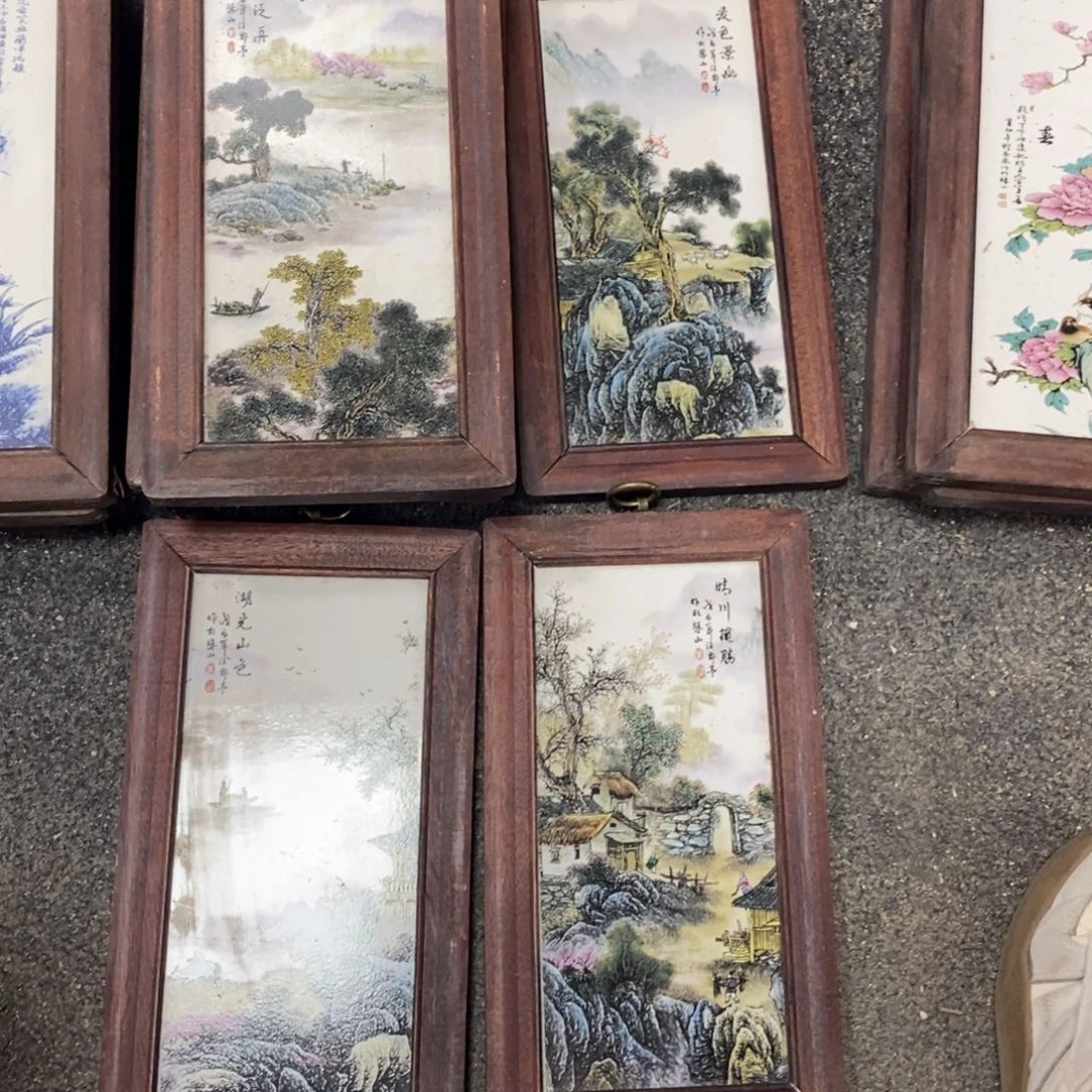瓷片28*16*4景德镇瓷板画柴窑烧制