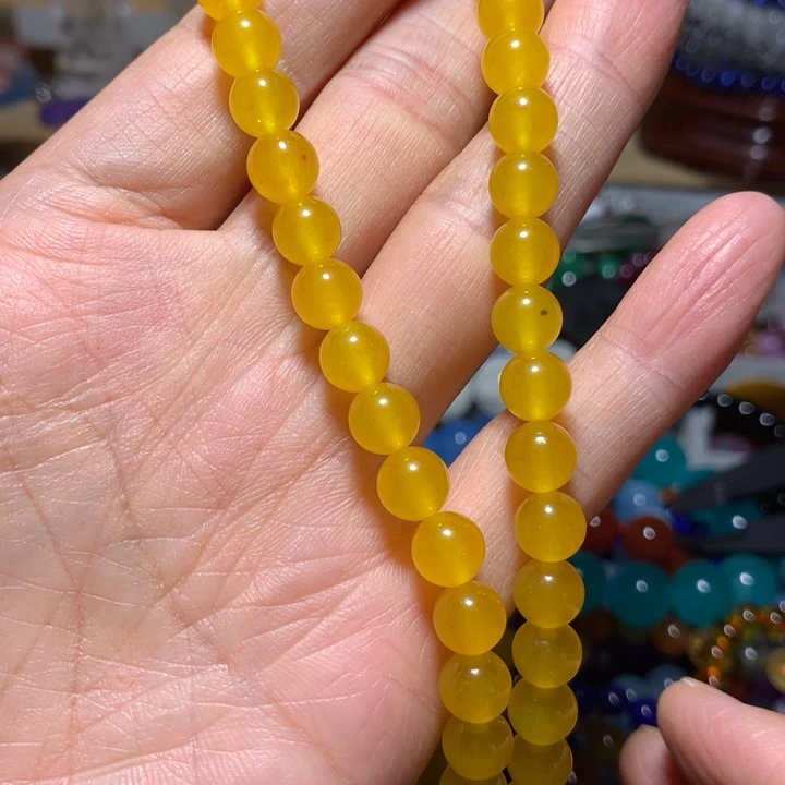 玛瑙/玉髓未镶嵌手链8mm108佛珠手串