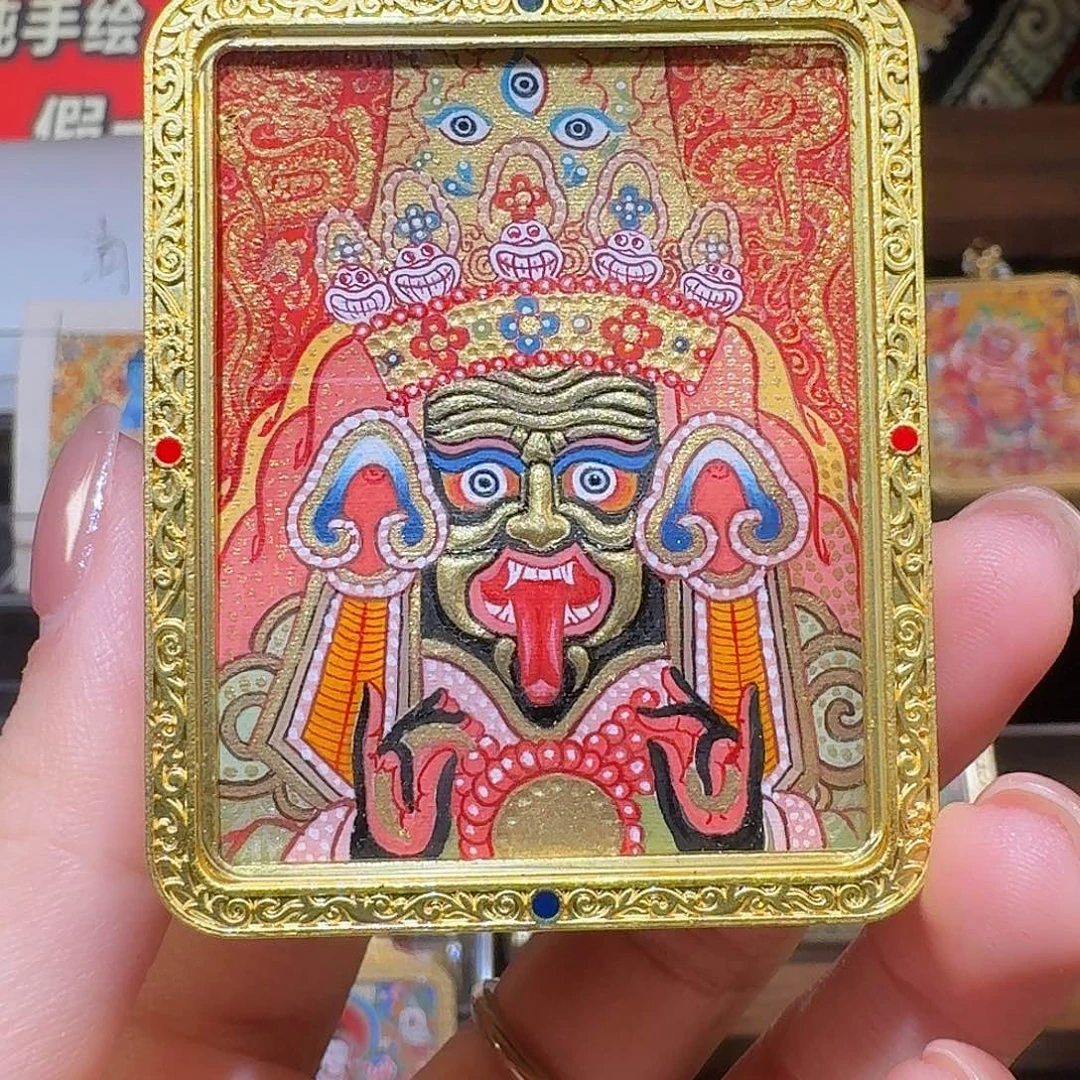 吊坠青海热贡纯手绘扎基拉姆