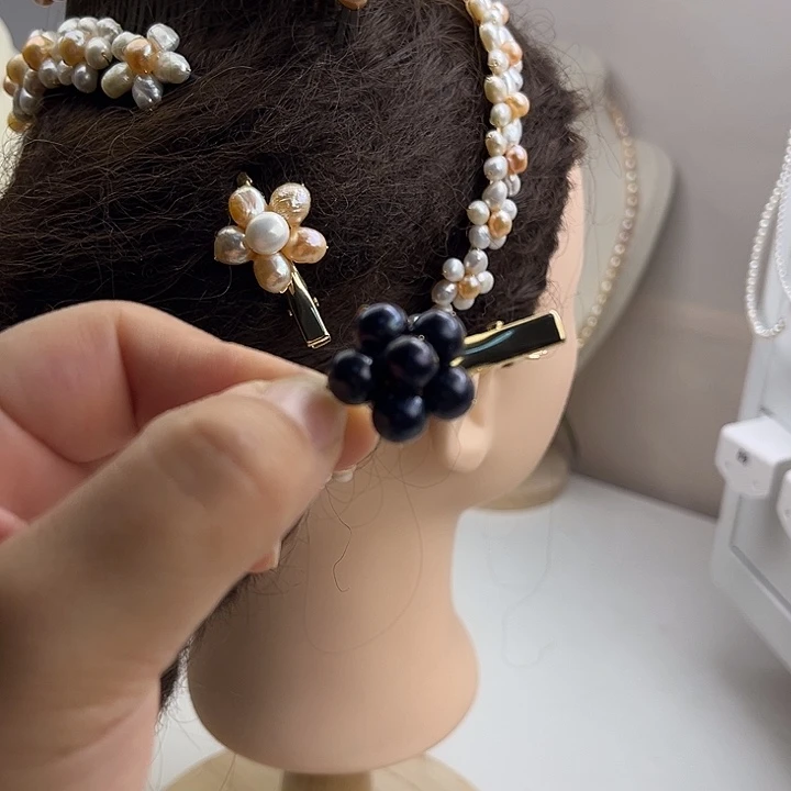 发夹淡水珍珠未镶嵌