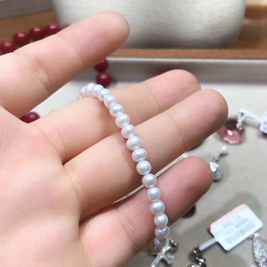 《***享坠链均925银锆石珠珠手链