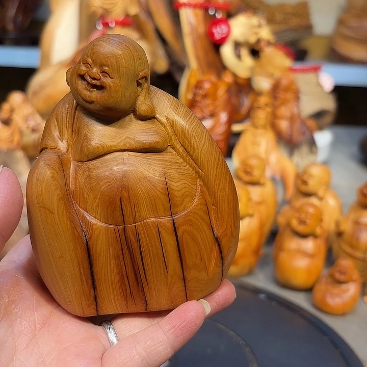 柏木太行崖柏弥勒佛