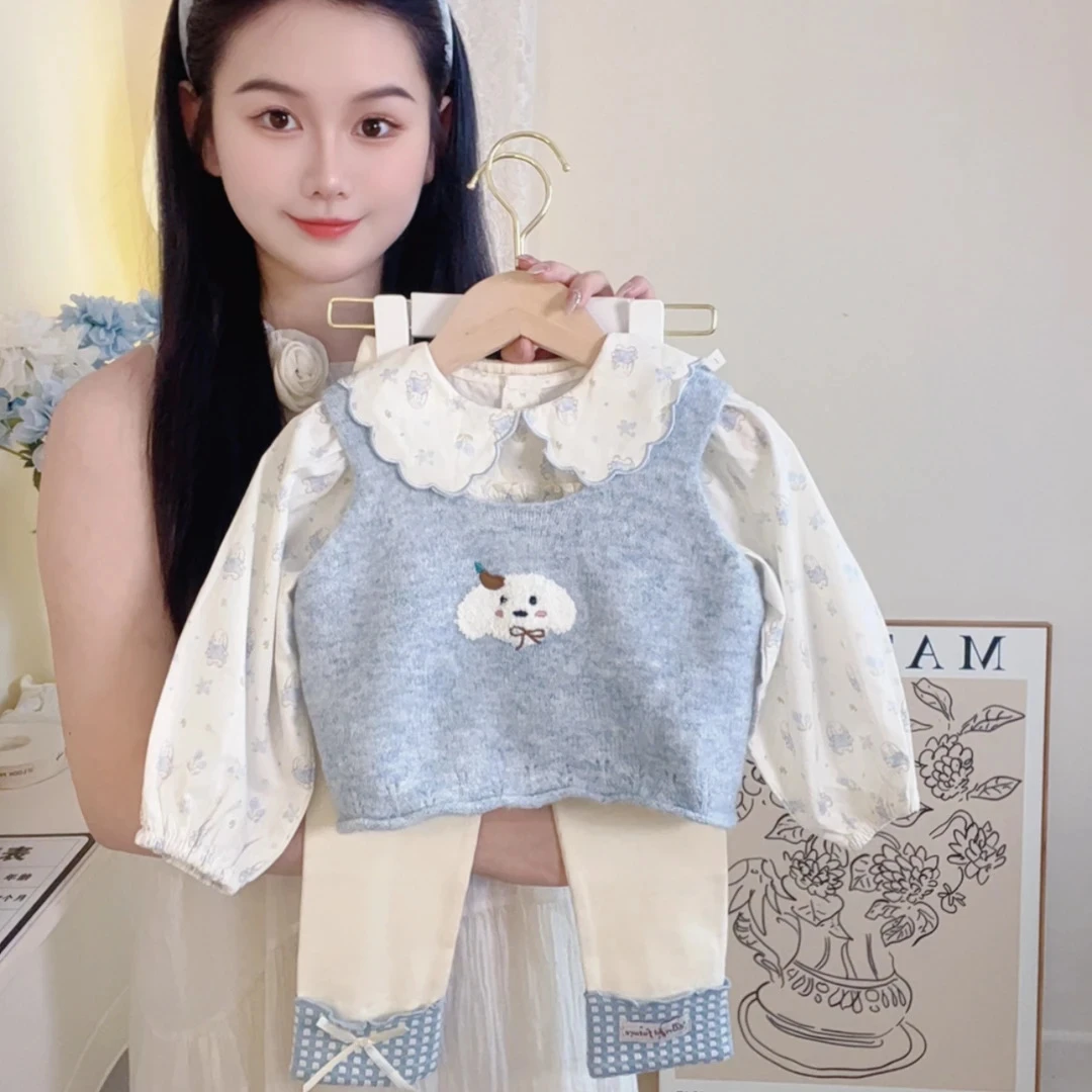 小咸柠女童秋季套装新款女孩宝宝秋款韩系穿搭可爱超萌儿童衣服