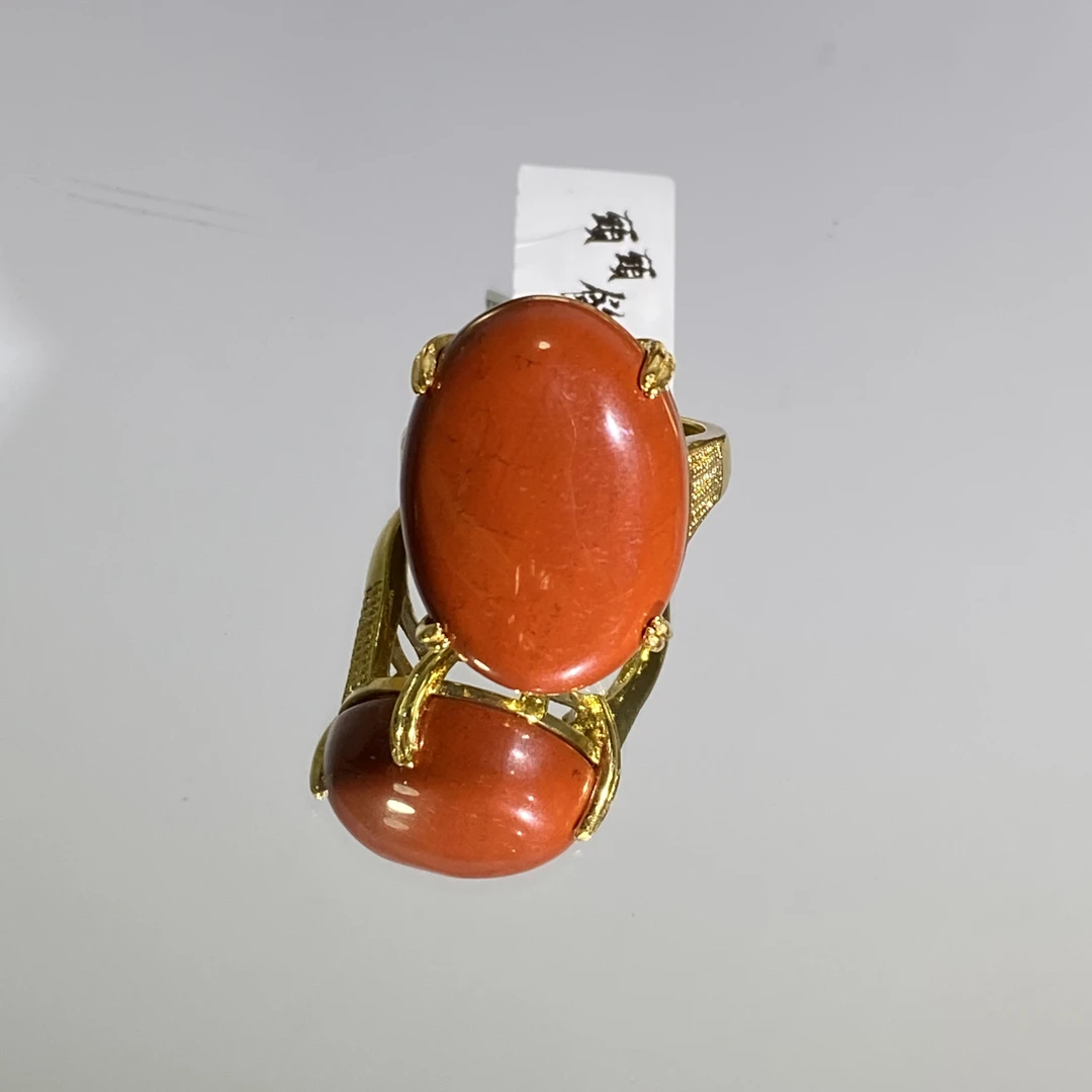 铜合金合成锆石戒指 TTSD 红色经典气质时尚潮流百搭款戒指 2492