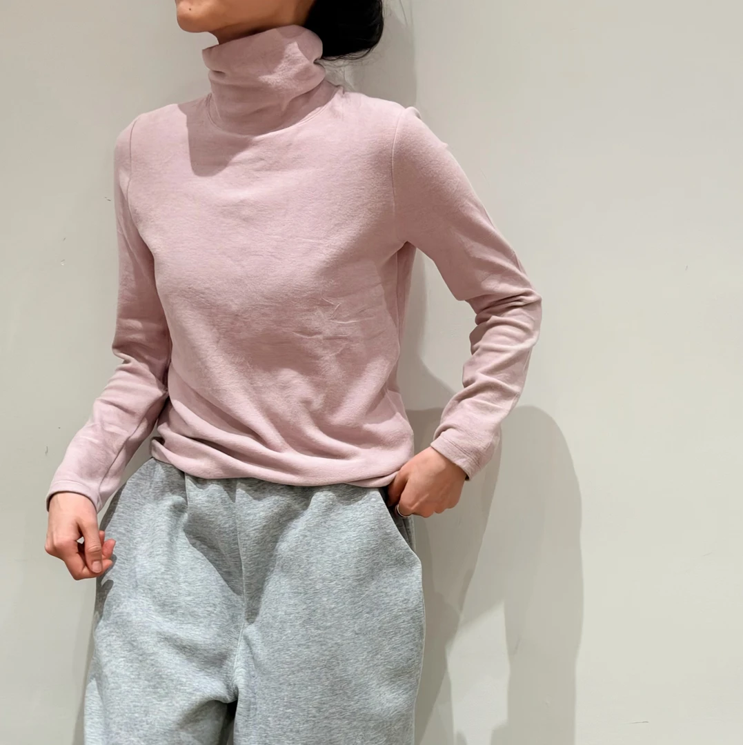 夏小朵 极简纯色高领长袖T恤 时尚休闲百搭纯色小众简约T恤