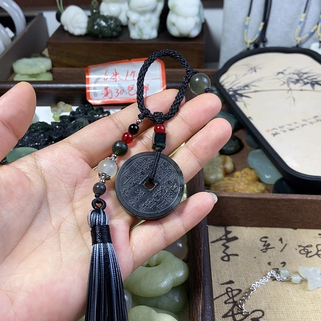 蛇纹石玉合金包挂
